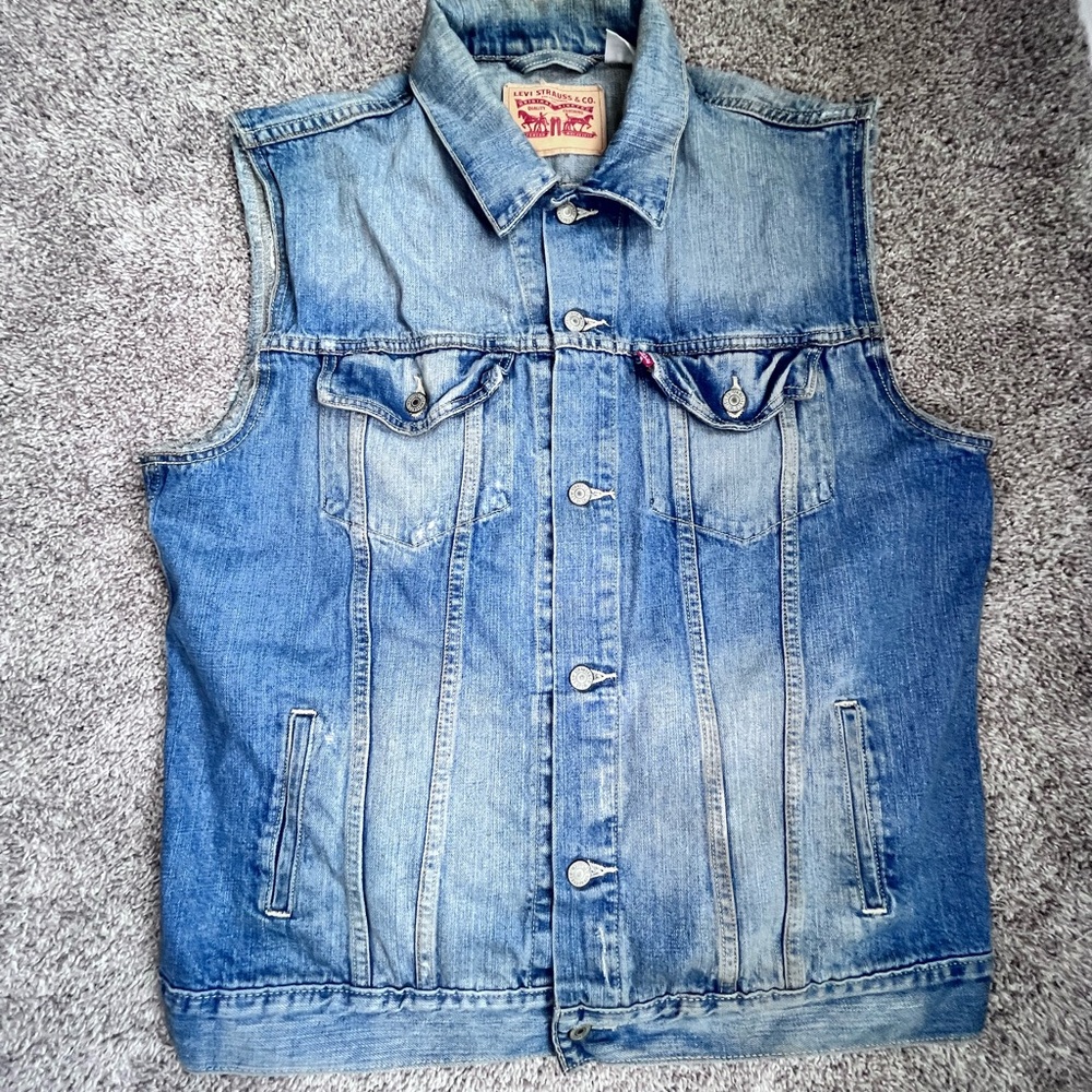 Levi's Classic Blue Denim Vest